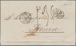 Ecuador: 1869 Entire Letter From Guayaquil To Rome, ITALY Per British Mail Via London And Calais, Be - Equateur