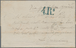 Ecuador: 1869 Folded Cover Sent From Guayaquil To Barcelona, SPAIN By British Mail Via Panama And Lo - Equateur