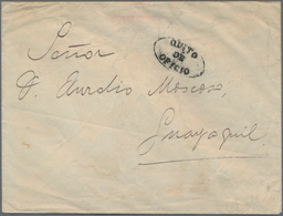 Ecuador: 1880 Ca.: Official Envelope From The "PRESINDENCIA DE LA REPUBLICA ECUADOR" (Coat Of Arms S - Equateur