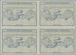 Französisch-Guinea: 1907/1926. International Reply Coupon 30 Centimes (Rome Type) In An Unused Block - Altri & Non Classificati