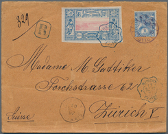 Französische Somaliküste: 1897, Combined Franking Ethiopia+French Somali Coast, Registered Cover Bea - Brieven En Documenten