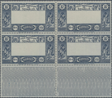 Französische Somaliküste: 1938, View Of Djibouti Definitive 10fr. Dark Blue/(greenish Blue) With MIS - Storia Postale