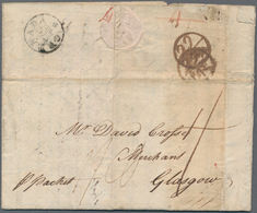 Grenada: 1786 (26 Jan.), Entire Folded Letter To Glasgow With Various Rate Notes W. On Reverse A Goo - Grenade (...-1974)