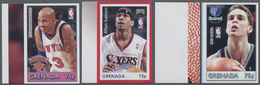 Grenada: 2004, Basketball Players Of North American League (NBA) Complete IMPERFORATE Set Of Three F - Granada (...-1974)