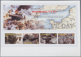 Grenada: 2005, 60th Anniversary Of The End Of WWII In Europa Complete Set Of Four In An IMPERFORATE - Grenade (...-1974)