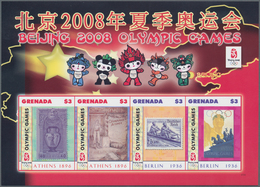 Grenada: 2008, Summer Olympics Beijing Complete Set Of Four Showing Different Posters To Other Olymp - Grenada (...-1974)