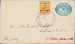 Guatemala - Ganzsachen: 1898/1900, One Postal Stationery Card 1 Centavo Brown On White Internal Used - Guatemala