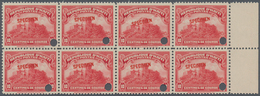 Haiti: 1924, Definitive Issue 10c. Carmine-rose 'St. Christopher Citadel' With Punch Hole And Red Op - Haití