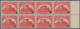 Haiti: 1924, Definitive Issue 10c. Carmine-rose 'St. Christopher Citadel' With Punch Hole And Red Op - Haiti