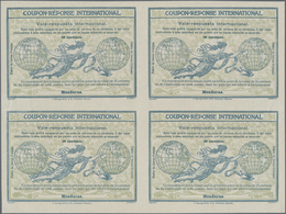 Honduras: 1907/1926. International Reply Coupon 28 Centimes (Rome Type) In An Unused Block Of 4. Hin - Honduras