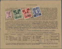 Italienisch-Eritrea: 1951, British Administration, Entire Telegram Bearing 1950 Overprints 50c., 2sh - Eritrea