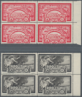 Italienisch-Tripolitanien: 1933, Airmails Zeppelin, 3l.-20l., Complete Set Of Four Values In Margina - Tripolitaine