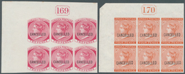 Jamaica: 1872 (ca.), QV Definitives Four Different Stamps Incl. ½d. Claret, 1d. Blue, 2d. Rose And 4 - Jamaique (1962-...)