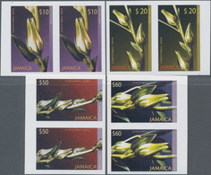 Jamaica: 2004, Christmas 'Mallow Buds' Complete Set Of Four In Horizontal Or Vertical IMPERFORATE Pa - Jamaica (1962-...)