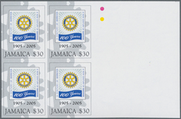 Jamaica: 2005, 100 Years Rotary International $30 In An IMPERFORATE Block Of Four From Right Margin, - Jamaique (1962-...)