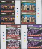 Jamaica: 2010, Christmas 'Gospel Choirs' Complete Set Of Four In Vertical IMPERFORATE Pairs From Rig - Giamaica (1962-...)