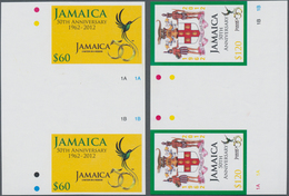 Jamaica: 2012, 50th Anniversary Of Independence Complete Set Of Two $60 Humming-bird And $120 Coat O - Jamaica (1962-...)