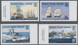 Jungferninseln / Virgin Islands: 2002, Ships Of The Royal Navy Complete IMPERFORATE Set Of Four From - Britse Maagdeneilanden