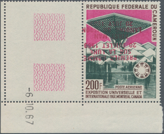 Kamerun: 1969, 1st Manned Moon Landing, 200fr. With Inverted Overprint, Marginal Copy From The Lower - Camerún (1960-...)