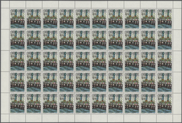 Kap Verde: 1982, Hundertwasser, Not Issued $10, Complete (unfolded) Sheet Of 50 Stamps, Mint Never H - Islas De Cabo Verde