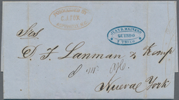 Kolumbien: 1859, QUIBDO (State Canca) Complete Folded Letter To New York Forwardet By J.B. Mainero A - Colombie