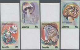 Lesotho: 2001, Mushrooms In Southern Africa Complete IMPERFORATE Set Of Four From Upper Or Lower Mar - Lesotho (1966-...)