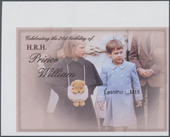 Lesotho: 2004, 21st Birthday Of HRH Prince William Complete Set Of Three In An IMPERFORATE Sheetlet - Lesotho (1966-...)