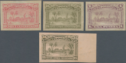 Marokko: LOCALS: MAGAZAN A MARRAKESH, 1897, 10c. Rose, 25c. Green, 1p. Violet, Three Imperf. Values - Ongebruikt