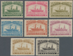 Marokko: LOCALS: TANGER A EL KSAR, 1898, 5c.-2p., Complete Set Of Eight Values, Mint Original Gum Wi - Unused Stamps