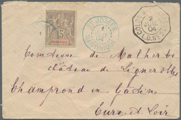 Martinique: 1904, Little Cover Franked With 15 (c) Grey/red From St. Joseph Via Fort De France By Sh - Autres & Non Classés