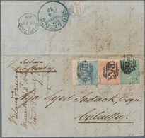 Mauritius: 1869, 2d. Pale Blue, 3d. Dull Red And 6d. Blue-green, All Fresh Colour And Well Perforate - Mauricio (...-1967)