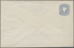 Mauritius: 1873, Stat. Envelope QV 1s.8d. Milky-blue On Thick Linen Paper, Unused With Some Typical - Maurice (...-1967)