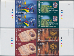 Mauritius: 2003, Anniversaries And Events Complete Set Of Four In Vertical IMPERFORATE Pairs From Ma - Maurice (...-1967)