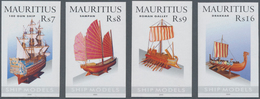 Mauritius: 2005. Complete Set "Model Ships" (4 Values) In IMPERFORATE Single Stamps Showing Four Dif - Mauricio (...-1967)