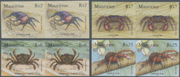 Mauritius: 2006, Land And Freshwater Crabs Complete Set Of Four (Tourloulou Crab, Land Crab, Freshwa - Mauricio (...-1967)