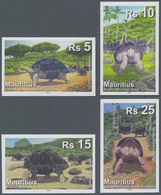 Mauritius: 2009. Complete Set "Extinct Turtle Species" (4 Values) In IMPERFORATE Single Stamps Showi - Mauricio (...-1967)