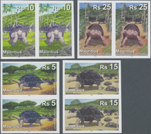Mauritius: 2009, Extinct Turtles Complete Set Of Four (Cylindraspis Peltastes, Vosmaeri, Inepta And - Maurice (...-1967)