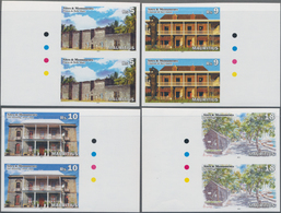 Mauritius: 2013, Sites And Monuments Complete Set Of Four In Vertical IMPERFORATE Pairs From Left Or - Mauricio (...-1967)