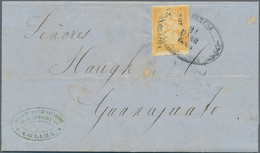 Mexiko: 1865, 2r. Orange With Overprint "GUADALAJARA", Fresh Colour, Touched To Large Margins, Singl - Mexique