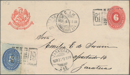 Mexiko - Ganzsachen: 1893, Commercially Used Uprated Postal Stationery Envelope 6 Centavos Carmine F - Mexiko