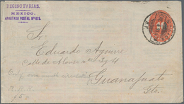 Mexiko - Ganzsachen: 1895(ca.), Commercially Used Postal Stationery Envelope 10 Centavos Carmine On - Messico