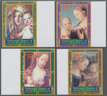 Mikronesien: 2004, Christmas - Madonna Paintings Complete IMPERFORATE Set Of Four From Right Or Left - Mikronesien