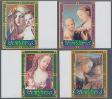 Mikronesien: 2004, Christmas - Madonna Paintings Complete IMPERFORATE Set Of Four From Right Or Left - Micronesië