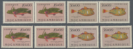 Mocambique: 1951, Fishes, 24 Values Complete Mint Never Hinged, Many In Blocks Of Four. Rare Set! Mi - Mosambik