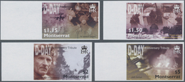 Montserrat: 2004, 60th Anniversary Tribute (D-Day) Complete IMPERFORATE Set Of Four From Left Margin - Otros & Sin Clasificación