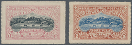 Neue Hebriden: 1897, 1 P. Rose/black And 2 P. Brown/blue, Postage Stamps For The Inter-island Traffi - Autres & Non Classés