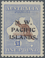 Neuguinea - N.W. Pacific Islands: 1915/1916, £1 Chocolate/dull Blue, Fresh Colour And Well Perforate - Papúa Nueva Guinea