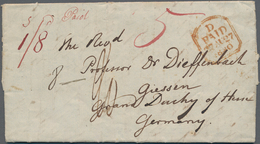 Neuseeland: 1840 Entire From Port Nicholson To Giessen, Germany Via London, Dated Inside "February 2 - Storia Postale