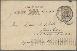 Neuseeland - Ganzsachen: 1901 Postal Stationery Picture Postcard (Wailite Geyser Et Al.) Used From A - Enteros Postales