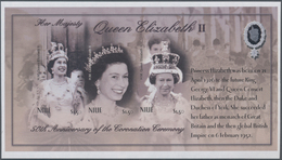 Niue: 2003, 50th Anniversary Of The Coronation Ceremony Of QEII Complete Set Of Three In An IMPERFOR - Niue